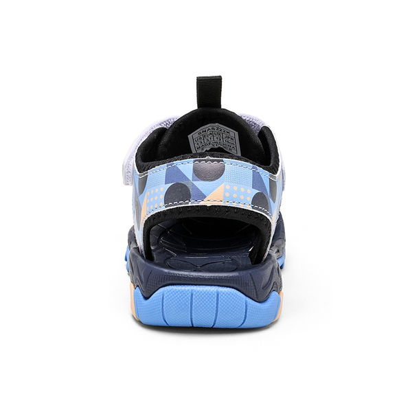 Kids Closed Toe Lightweight Athletic Sandals - BLUE BLACK YELLOW - 4
